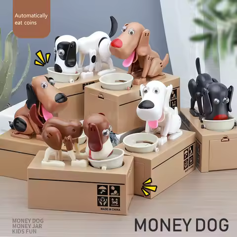 Doggy Piggy Bank / Money Box Cute Decorative Money-Gobbling Puppy Savings Box For Kids and Adults Do
