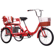 175x70x105cm 3 wheels 20 inch bike with basket and back seat Adult Recumbent Bikes cruiser Trike for