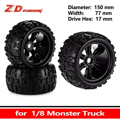ZD Racing 2PCS/4PCS 1/8 Truggy Monster Truck Wheel Tires 17mm Hex Hub Tyre for Redcat Hsp Kyosho Hob