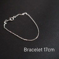 NEWGOLDtutu Real 14K Solid White Gold Necklace Chain Minimal Simple Style Fine Jewelry Au585 Bracele