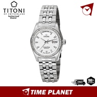 [Official Warranty] Titoni Cosmo King Men's Automatic White Dial Stainless Steel Watch 787S-DB-307