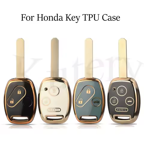 Jingyuqin 2/3/4 BTN Soft TPU Car Key Case For Honda Fit CIVIC JAZZ Pilot Accord CR-V Freed Freed Pil