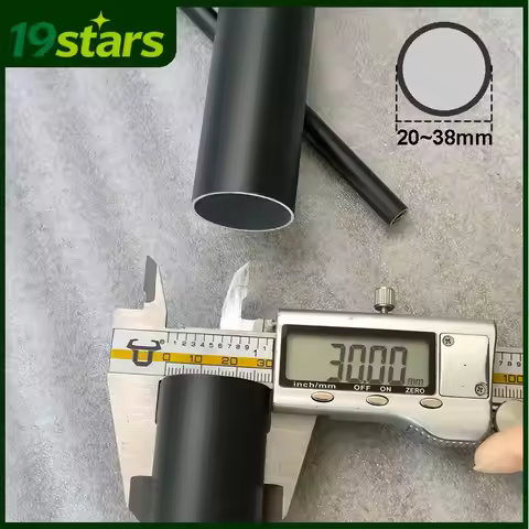 Aluminum Pipe OD 20 22 25 30 38mm Wall Thickness 1 1.5 2mm Black 6063 T5 Aluminum Alloy Round Tube A