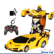 MIE 1:18 Remote Control Transforming Car One-button Deformation Robot Cars Toys For 3-11 Years Old Kids As Gifts