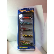 Hot Wheels Gift Pack. 2002 Insectiride 5-Pack - Speed Machine-At-A-Tude-Saltflat Racer-Chaparral 2-T
