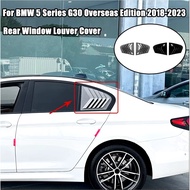 2PCS For BMW 5 Series G30 2018-2023 Car Rear Window Quarter Louver Cover Side Vent Shutter Trim Scoo