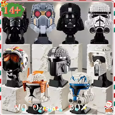 Space Wars TIE Fighter Pilot Helmet Architecture Assembly SpaceShip Model Building Block 75276 75274