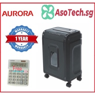 Aurora AS860CM Paper Shredder Mini Cross Cut 8 Sheet 4x12mm Free DT642 Calculator