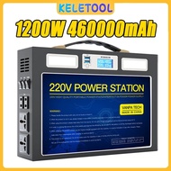 Portable power station 400W/800W/1200W AC 220V power station camping emergency backup power box sola