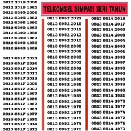 Nomor Cantik Simpati Seri Tahun / Telkomsel Prabayar No Cantik 4G LTE Seri Tahun Lahir