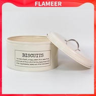 [FlameerMY] Biscuit Storage Container Round Snack Tin Canister for Chocolate Crafts