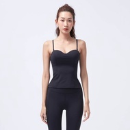 不可退換 /涼感細肩Bra Top-煤黑