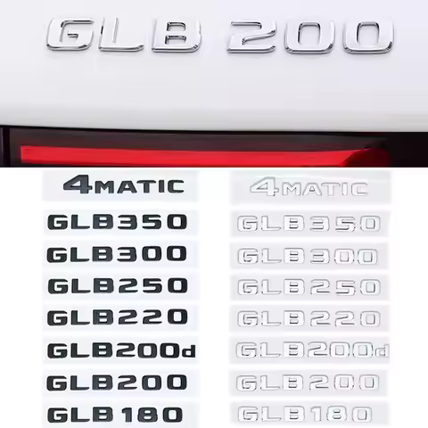 Car Trunk Letters Logo Emblem Badge Decals Sticker For Mercedes Benz GLB Class GLB35 GLB180 GLB200 G
