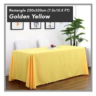 READY STOCK Plain 2.3M x 3.2M (Fit 6x3FT) Rectangle Table Top Cloth Cover Alas Kain Atas Meja Oblong