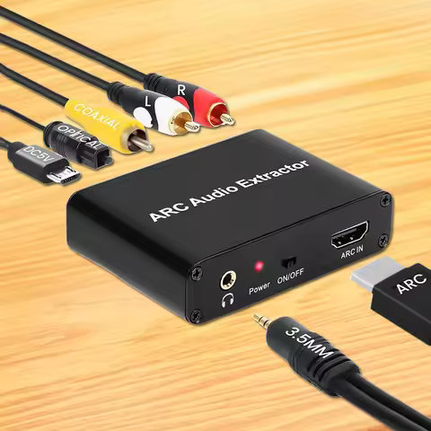 HDMI-Compatible ARC Audio Extractor ARC To SPDIF Coaxial L/R Stereo 3.5mm Jack Audio Converter for H