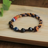 春秋原創 全手工編繩 | 赤誠 虎眼石 黑耀石 青金石 硃砂 | 揪吉