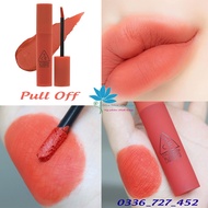 Son Kem Lì 3CE Blurring Liquid Lip Pull Off Màu Cam Bí Ngô Tươi Trẻ Lâu Trôi Bền Màu CHÍNH HÃNG CHEC