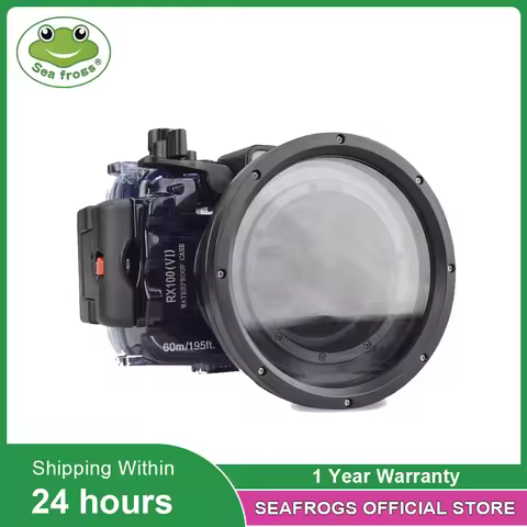 Seafrogs Camera Waterproof Housing Underwater Case For Sony RX100 Mark 6 VI 60m Scuba Diving Photogr