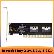 PCIe 4.0 X16 to 4 Ports NVMe-Compatible Expansion Card PCI-E Gen4/3 SlimSAS 8I SFF8654 Graphics Card