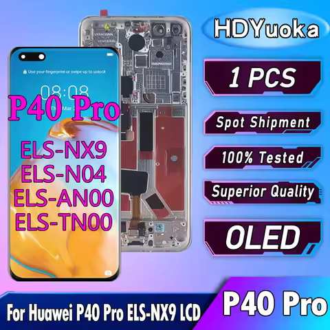 OLED Display 6.58" For Huawei P40 Pro LCD Touch Screen Digitizer Assembly Replacement For ELS-N04 EL