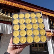 Box of 100 Pure Butter Candles, Smokeless, Yellow, Burning 4 Hours