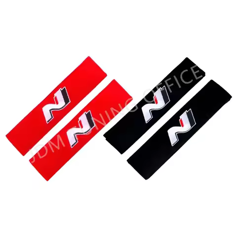 2PCS Car N Seat Belt Cover Interior Accessories Auto Covers For Hyundai N Performance N line i10 i20