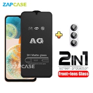 2in1 Tempered Glass Anti Glare Samsung A14 5G Free Tempered Glass Camera