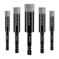 Hexagonal Shank Drill Bit for Glass Tiles and Porcelain Tiles, Specialized for Dry Drilling, High Ha