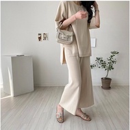 Only.Fashion Medi Sleeve Knitted Terno Garter Pants 8509
