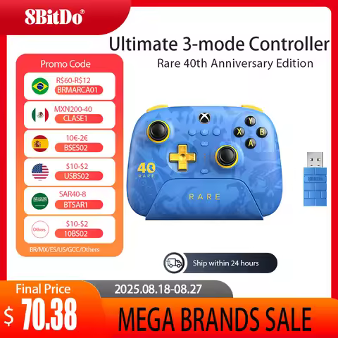 8BitDo Ultimate 3-mode Wireless Controller for Xbox, Rare 40th Anniversary Edition Gamepad for Xbox 
