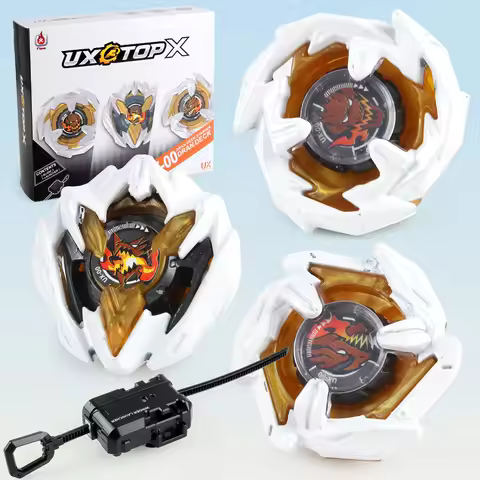 3IN1 Bey X UX-00 Dran Deck Starter Evolution Metal Battle Top Set with Launcher Kit