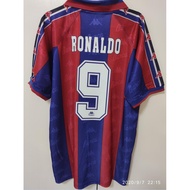 👉👕 Boutique Top Quality 1996 1997 96-97 Retro Barcelona Home Retro Soccer Jersey Shirt Classics 9 RO