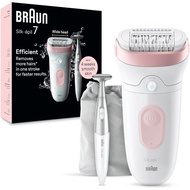 Braun Silk-épil 7 Epilator with Wide Head for Easy Hair Removal, Braun Epilator for Women, Wet & Dry