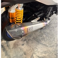 🔥SC MOTO RACING EKZOS FORZA 250 & XMAX 250 🔥 SC MOTO DK1 TITANIUM FULL SYSTEM EXHAUST ORIGINAL THAIL