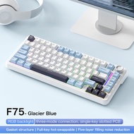 FREEWOLF F75 Wireless Gaming Keyboard AULA F75 Same Model75% Mating Row Hot Swap Gaming KeyboardTri-