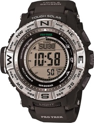 Casio Mens PRO TREK Quartz Watch with Resin Strap Black 26 (Model: PRW-3500-1CR)