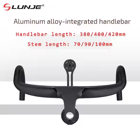 Bicycle Handlebar Alluminum Integrated 28.6 Road Bike Handlebar Integrated Handlebar 380 400mm 420mm