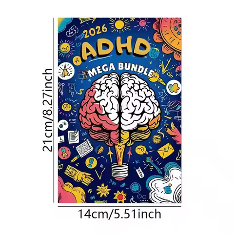 2026 Daily Planner 300 Sheets School Mental Health Goal Diary Fitness Tracker for Classroom College 