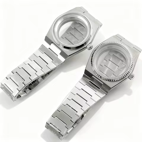 PRX NH35 40mm Watch Case Fluted Smooth Bezel Fit 28.5&31.8mm Dial For Tissot NH35/36/38 Automatic Mo