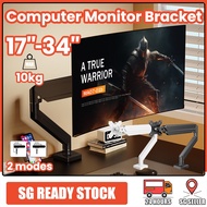 【SG STOCK】Computer Monitor Bracket Adjustable Monitor Arm Desktop Stand for 17-34 Inch Monitors