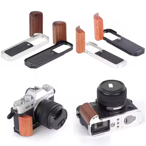 For Fujifilm X-T30 III X-T30 II X-T30 Wooden Hand Grip L Plate Bracket Arca Swiss Quick Release Moun