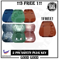 [3 FREE 1] 2 Way Safety Plug Key 2 Pin Converter Protection plug key