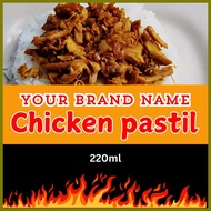 ☩ ⚕ ▧ WATERPROOF CHICKEN PASTIL STICKER LABELS