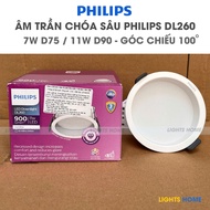 PHILIPS DL260 LED Ceiling Light - Projection angle 100 - Deep reflector helps reduce glare