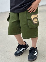 lune Shop "2024 Japanese Style Children's Cargo Shorts - Made in Malaysia"