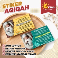 Aqiqah STICKER / BABY BIRTH STICKER / PUPUTAN STICKER / BABY NAME CARD / BABY STICKER