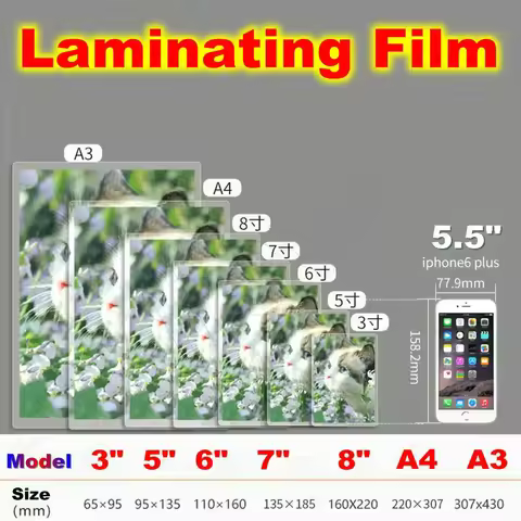 Laminator Pouches PET Film Photo Thermal Laminating Film Pet Eva Plastifieuse for Roll Laminator Pla