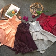 BST 1yr - 6Yr  Baby Girl Dresses Gown Lace Layer Princess Dress Baju Budak Perempuan Gaun Budak free