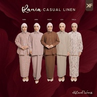 Rania Casual Linen Set Wear Kurung Factory Wanita Muslimah