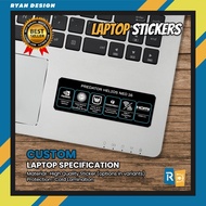 Acer Predator Helios Neo 16 Type 1 Laptop Logo Sticker Laptop Features Specifications Sticker (Unoff